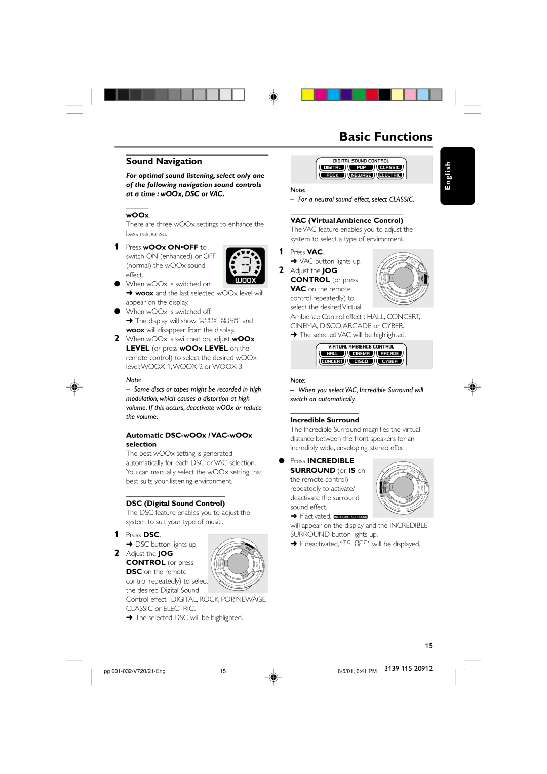 Philips FW-V720 manual Sound Navigation 