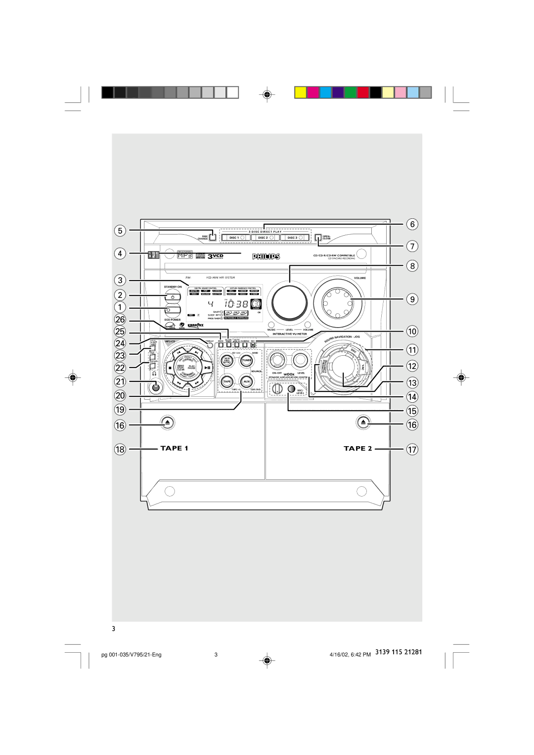 Philips FW-V795 manual Tape 