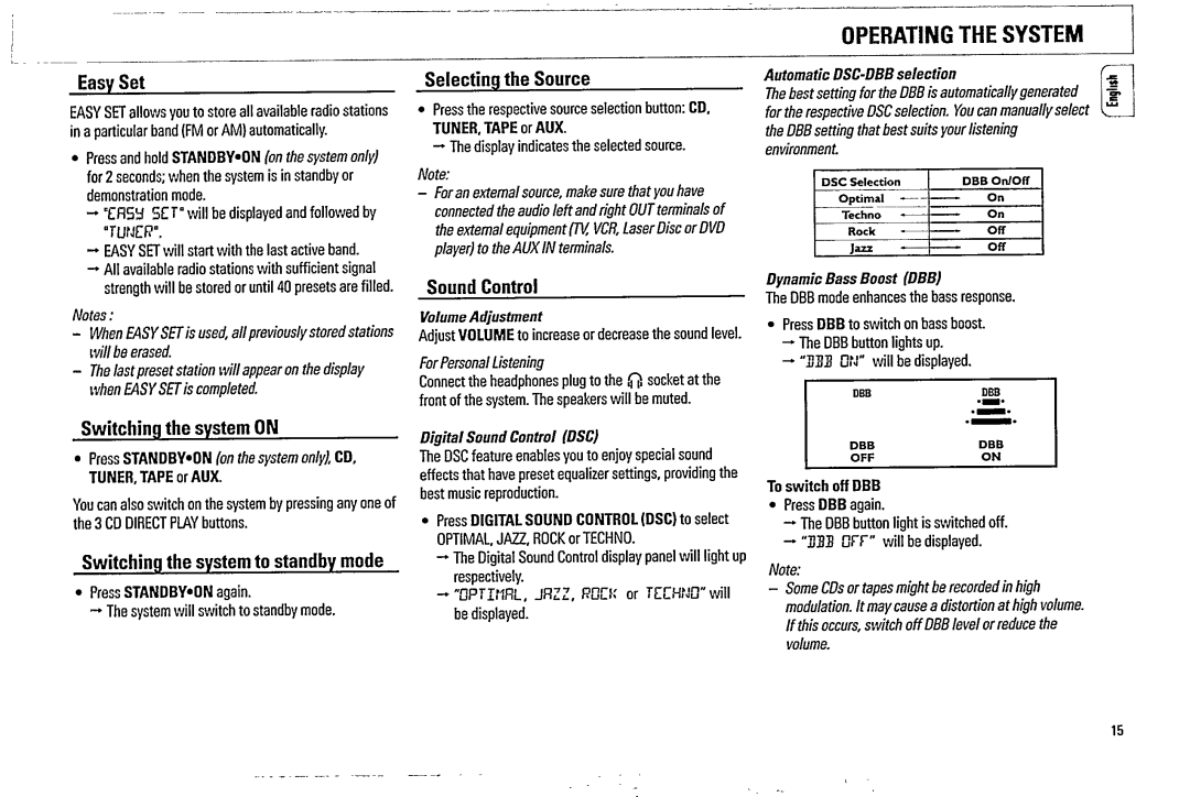 Philips FW62C, FW338C manual 