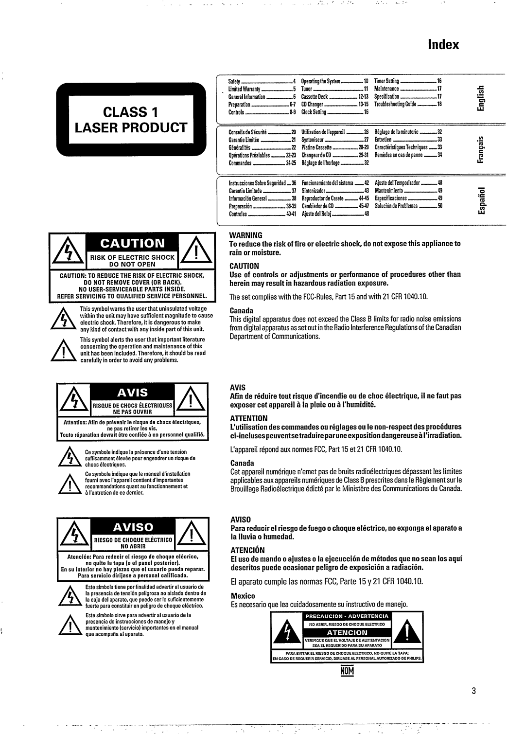 Philips FW340C, FW345C manual 