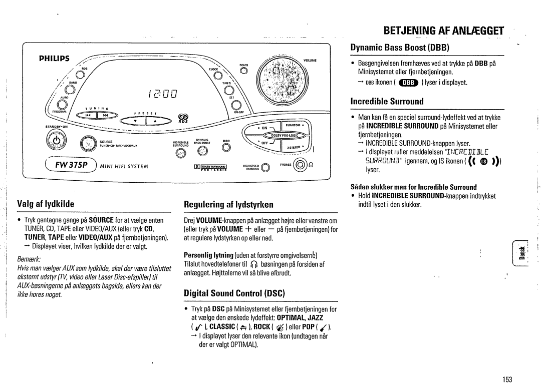 Philips FW375P manual 