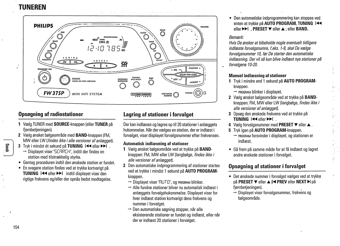 Philips FW375P manual 