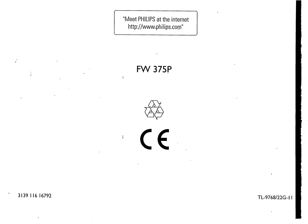 Philips FW375P manual 