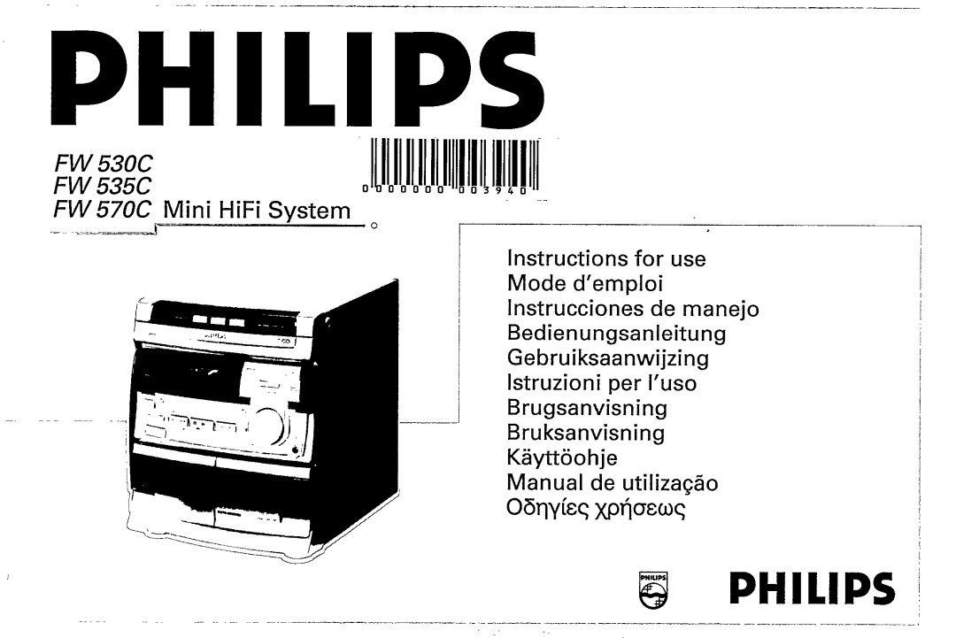 Philips FW530C, FW535C, FW570C manual 
