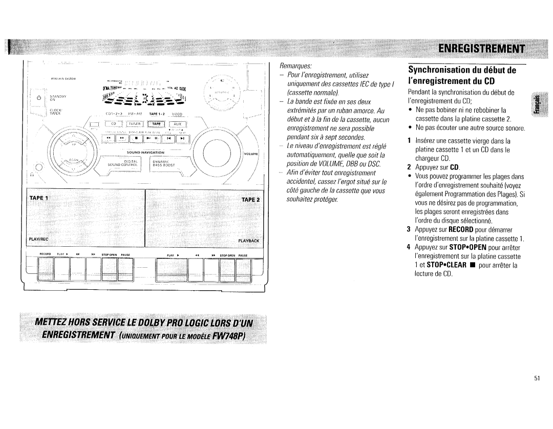 Philips FW748C, FW540C manual 