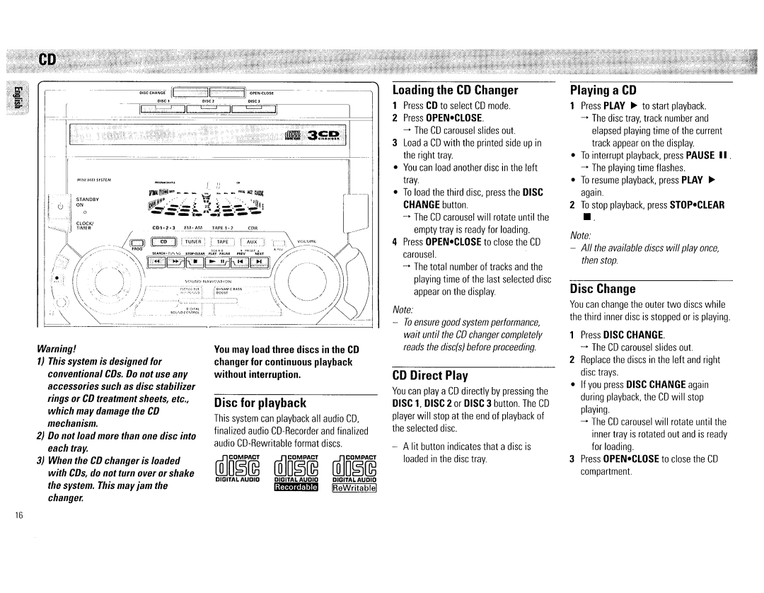 Philips FW545C, FW555C manual 