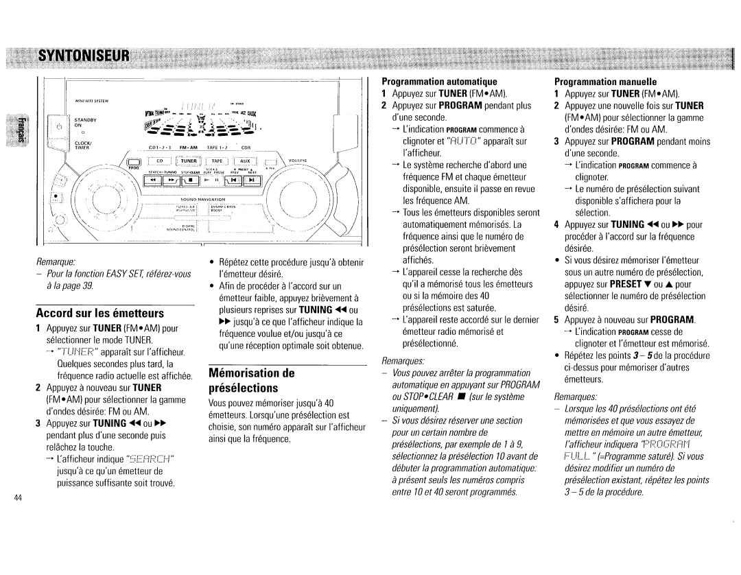 Philips FW545C, FW555C manual 