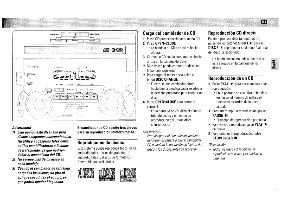 Philips FW555C, FW545C manual 