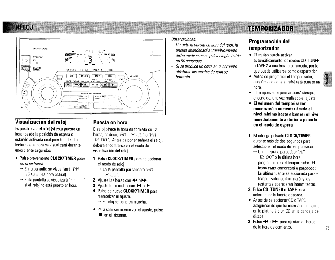 Philips FW555C, FW545C manual 