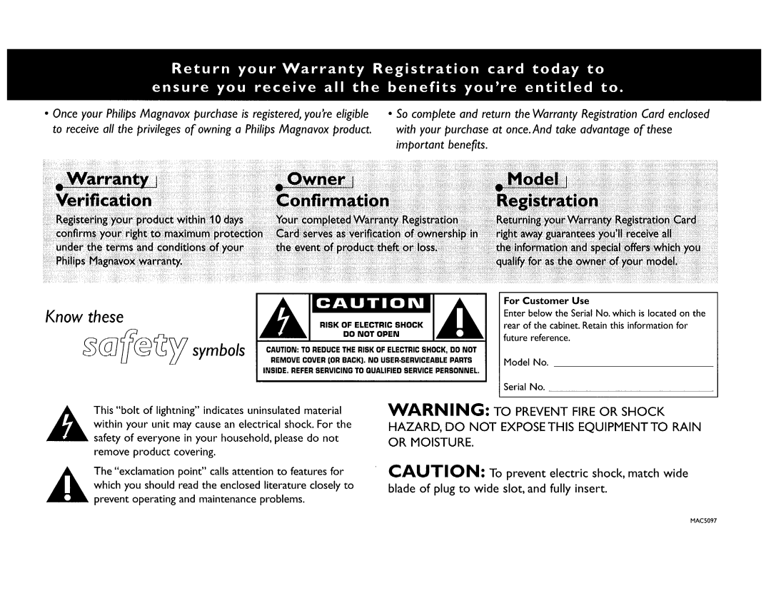 Philips FW560C, FW520C manual 