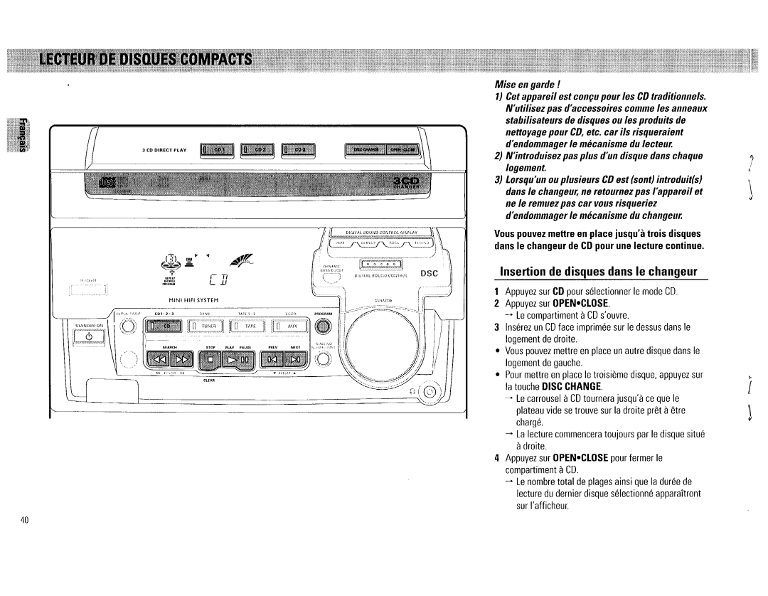 Philips FW560C, FW520C manual 