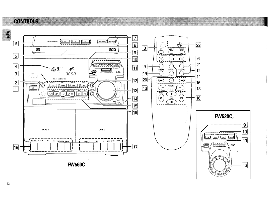 Philips FW560C, FW520C manual 
