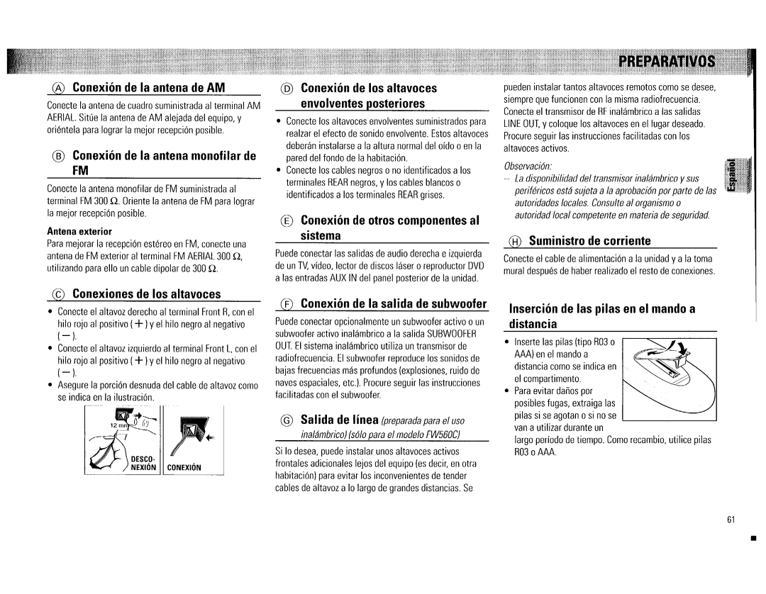 Philips FW520C, FW560C manual 