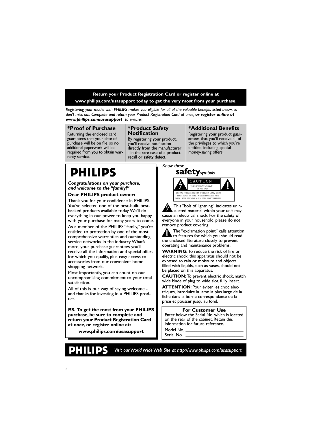 Philips FWD798/37B owner manual 