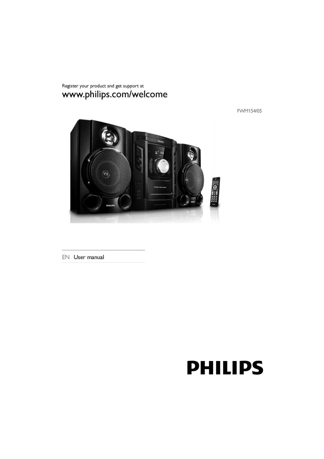 Philips user manual Register your product and get support at FWM154/05 