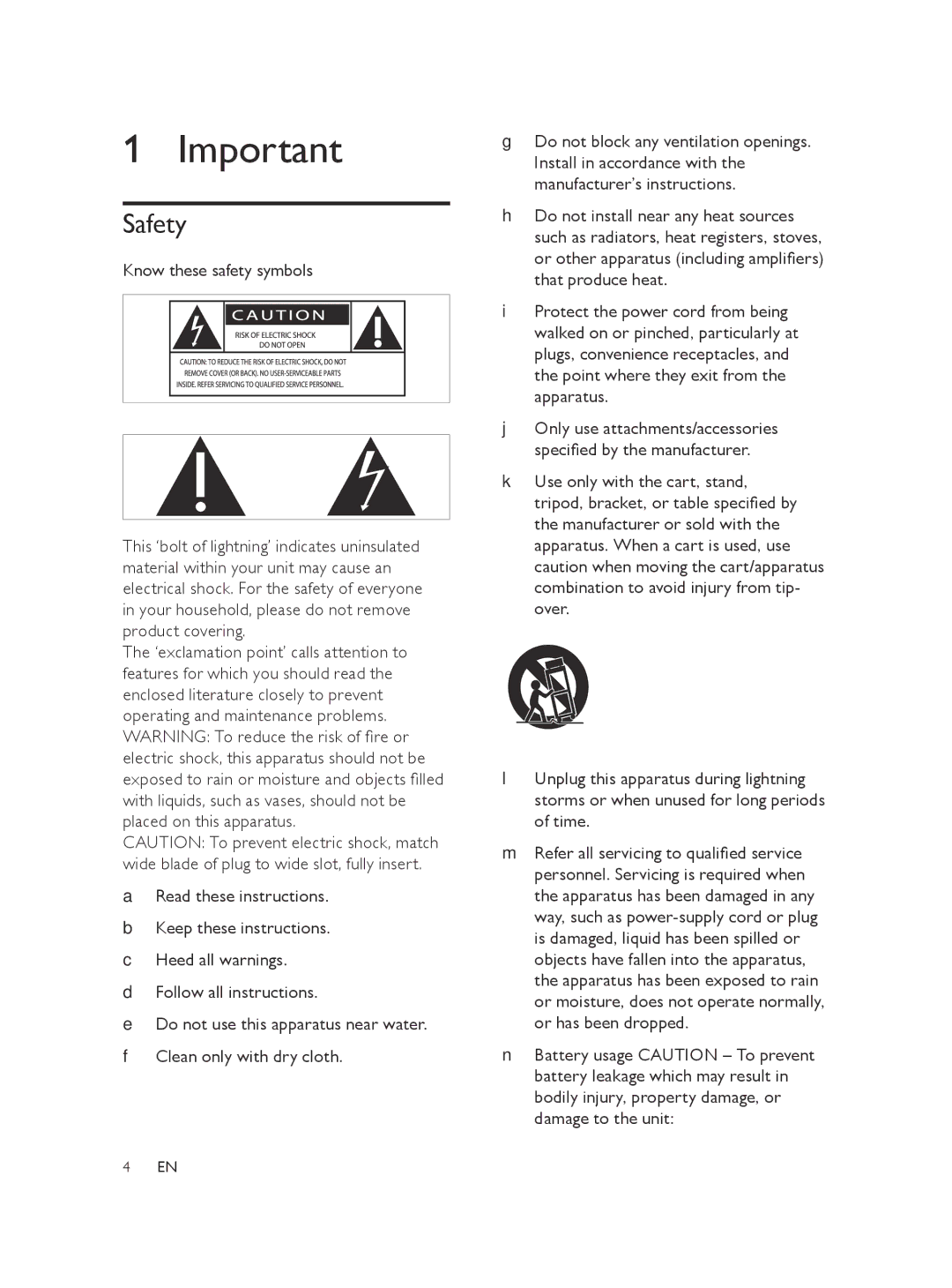 Philips FWM197/05 user manual Safety, Know these safety symbols 