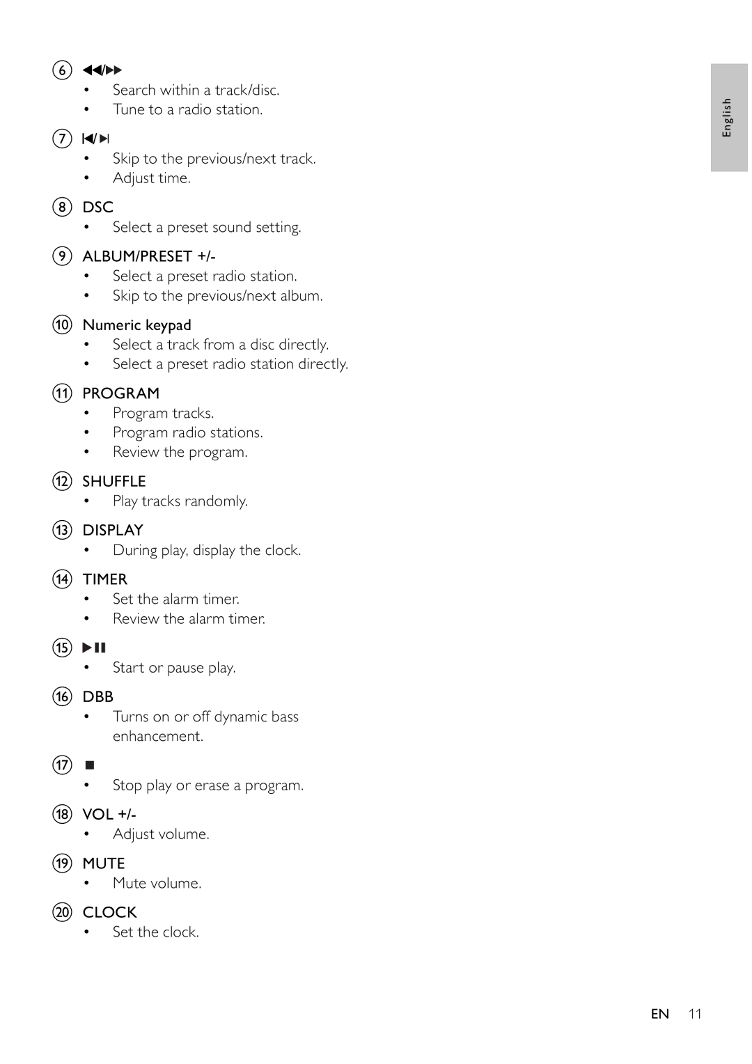 Philips FWM197/12 user manual English 