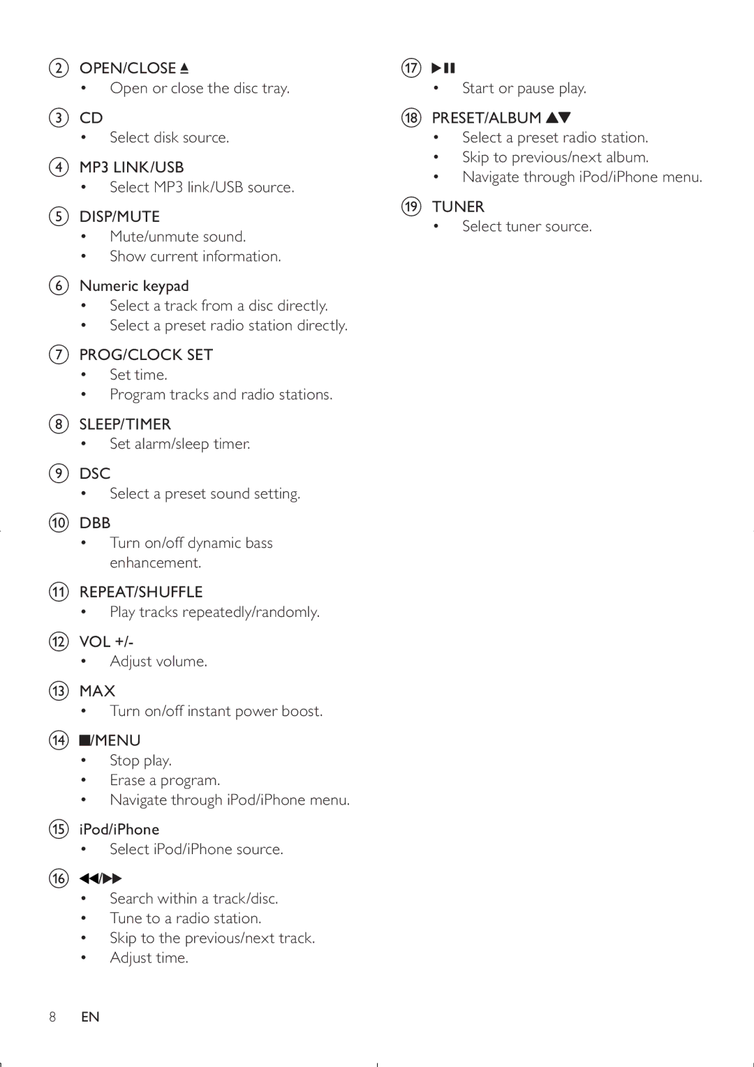 Philips FWM200D/12 user manual 