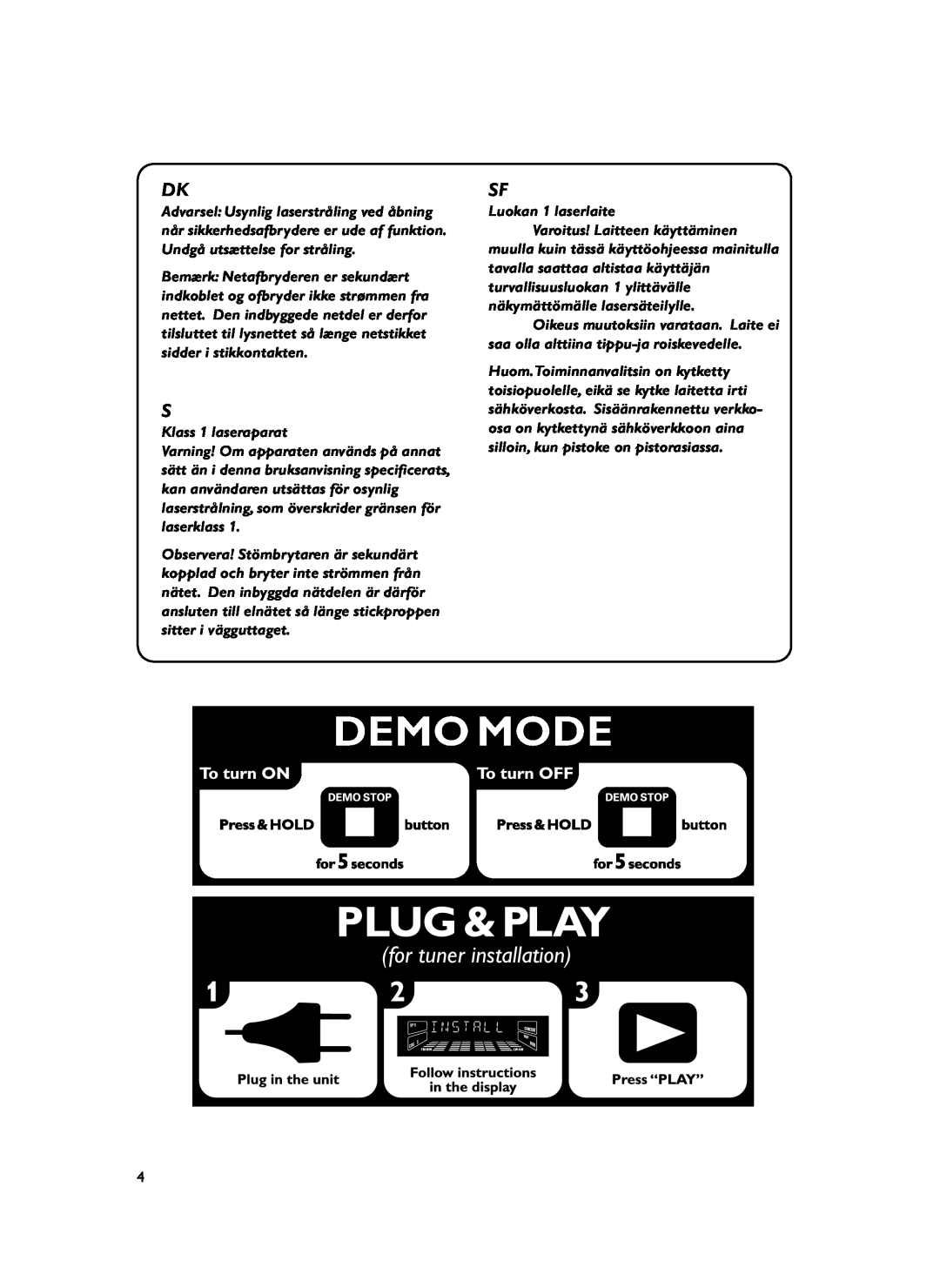 Philips FWM399 manual for tuner installation 
