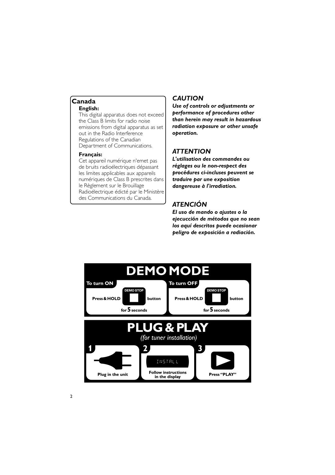 Philips FWM575/37B owner manual English, Français 