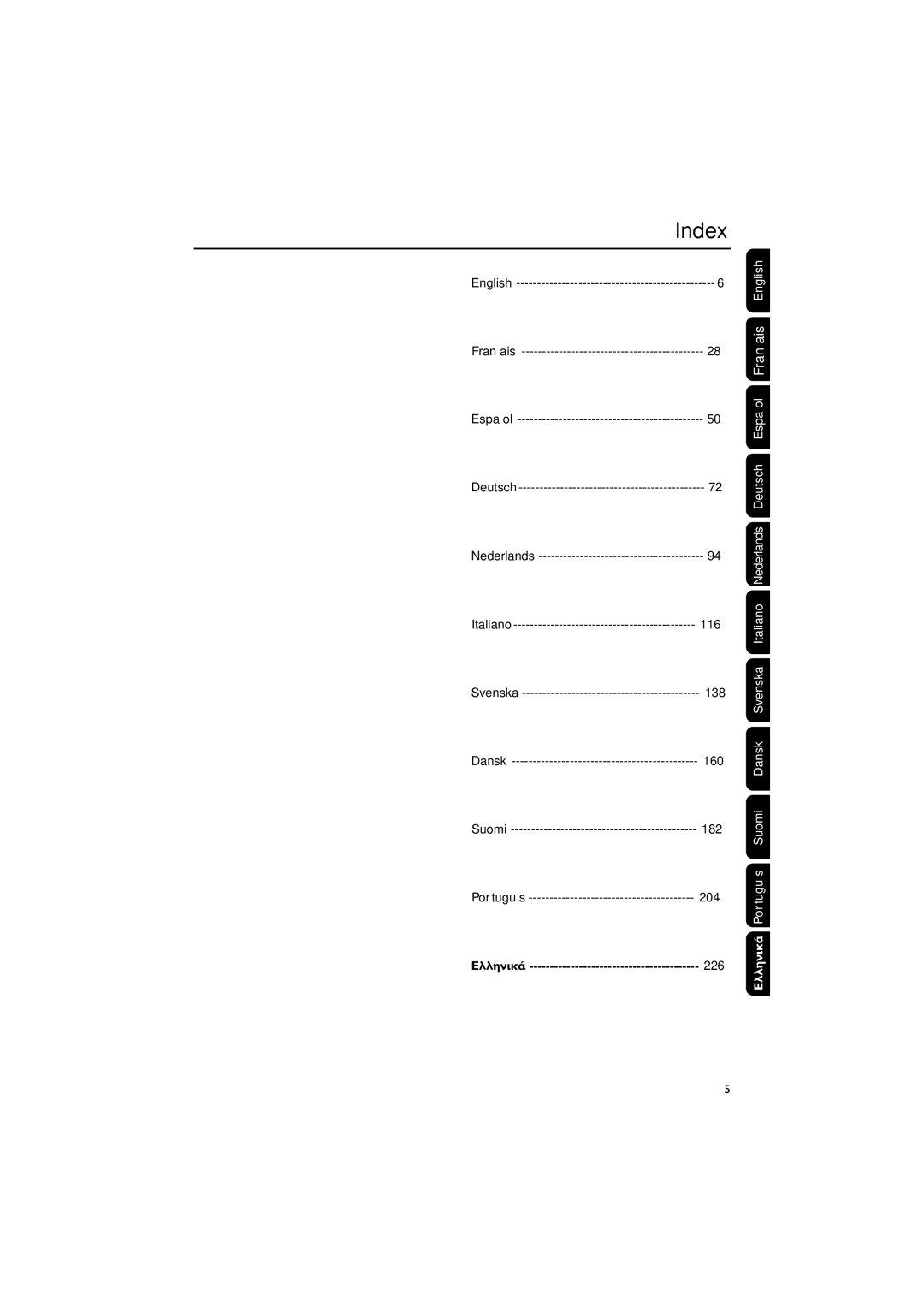 Philips FWM730 user manual Italiano Nederlands Deutsch Dansk Svenska TuguêsrPo Suomi 