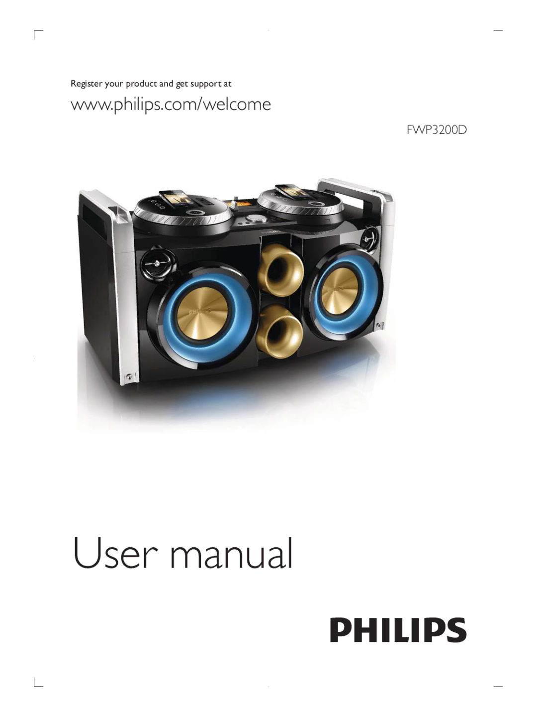 Philips FWP3200D user manual Register your product and get support at 