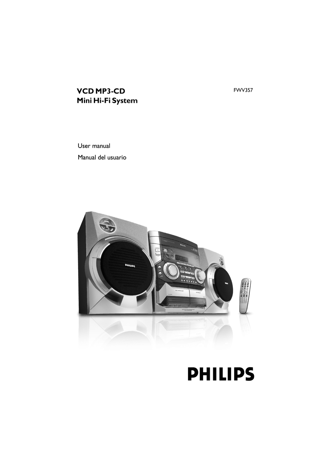 Philips FWV357/55 manual VCD MP3-CD, Mini Hi-Fi System 