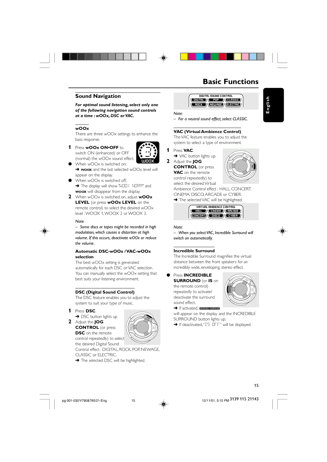 Philips FWV785, FWV780 manual Sound Navigation 