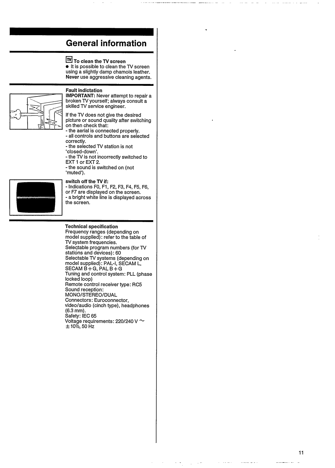 Philips G110 manual 