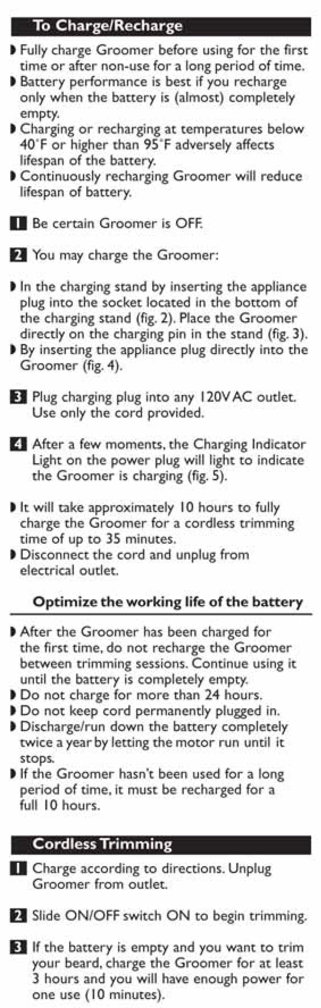 Philips G370, G380, G390 manual 