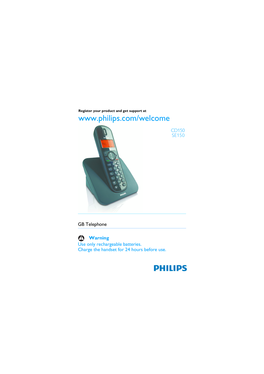 Philips gb telephone manual CD150 SE150 