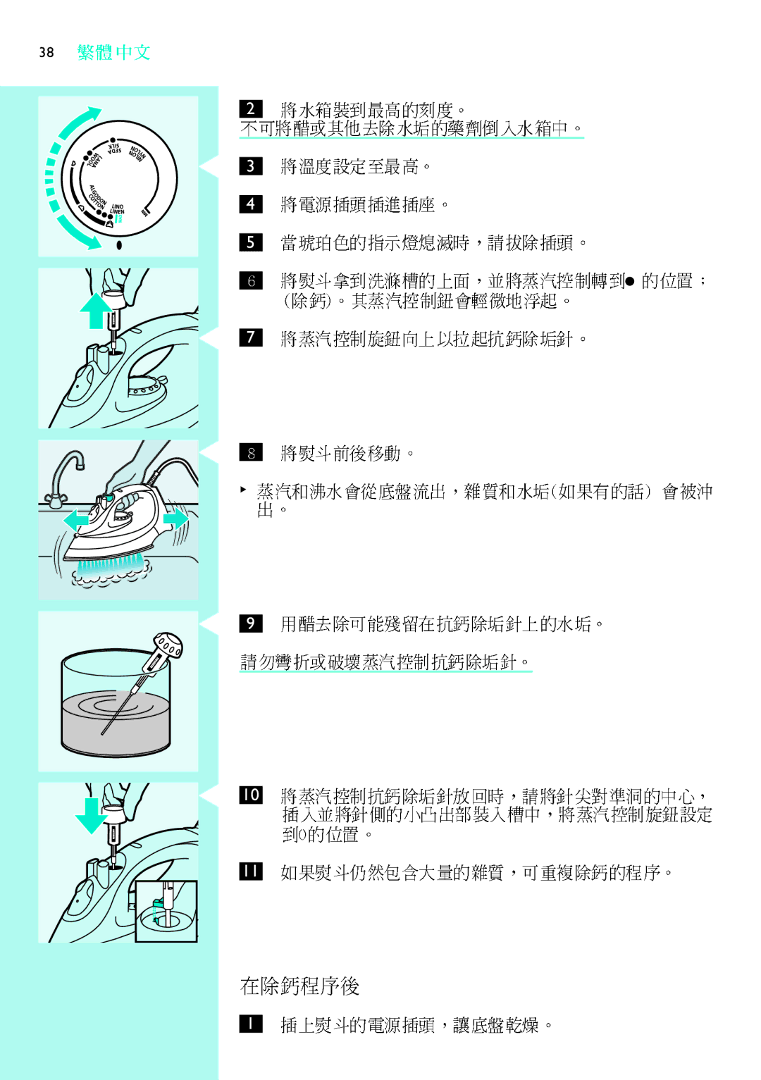 Philips GC2120, GC2115, GC2110, GC2105, GC2125, GC2130, GC2220, GC2215 manual 