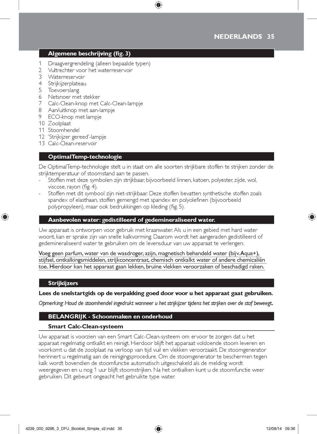 Philips GC7000 user manual Nederlands 