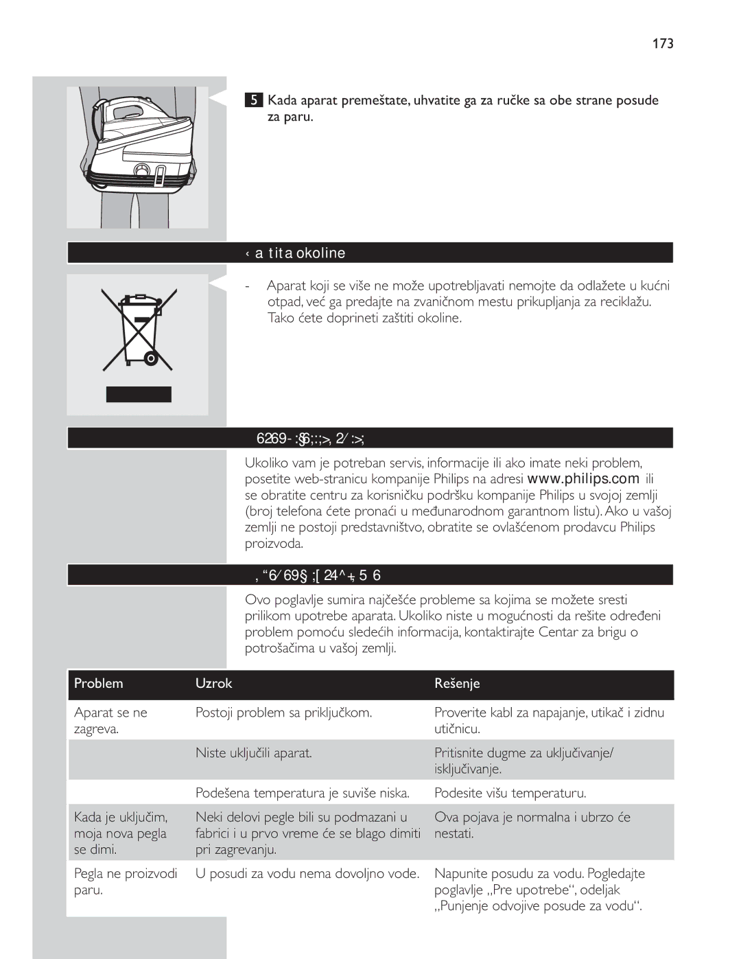 Philips GC8300 Series manual Zaštita okoline 