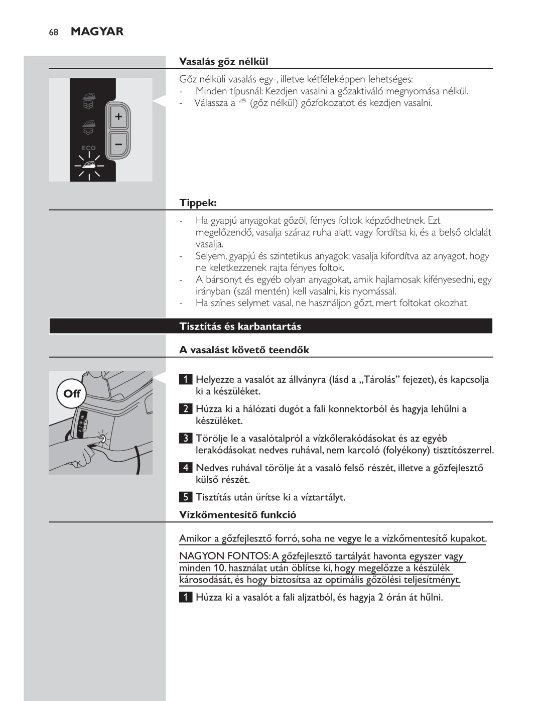 Philips GC8300 Series manual Vasalja 