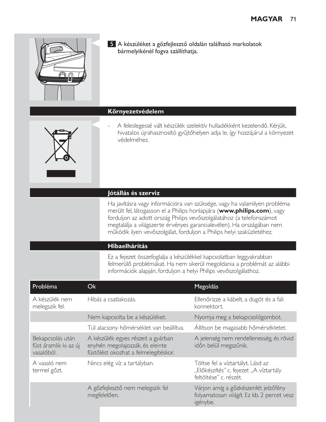 Philips GC8300 Series manual Konnektort 