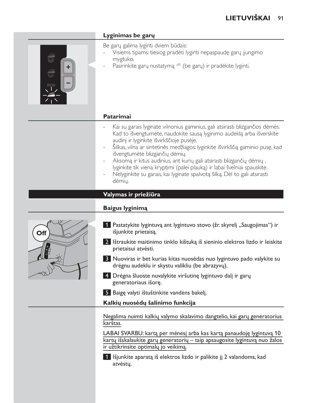 Philips GC8300 Series manual Patarimai 