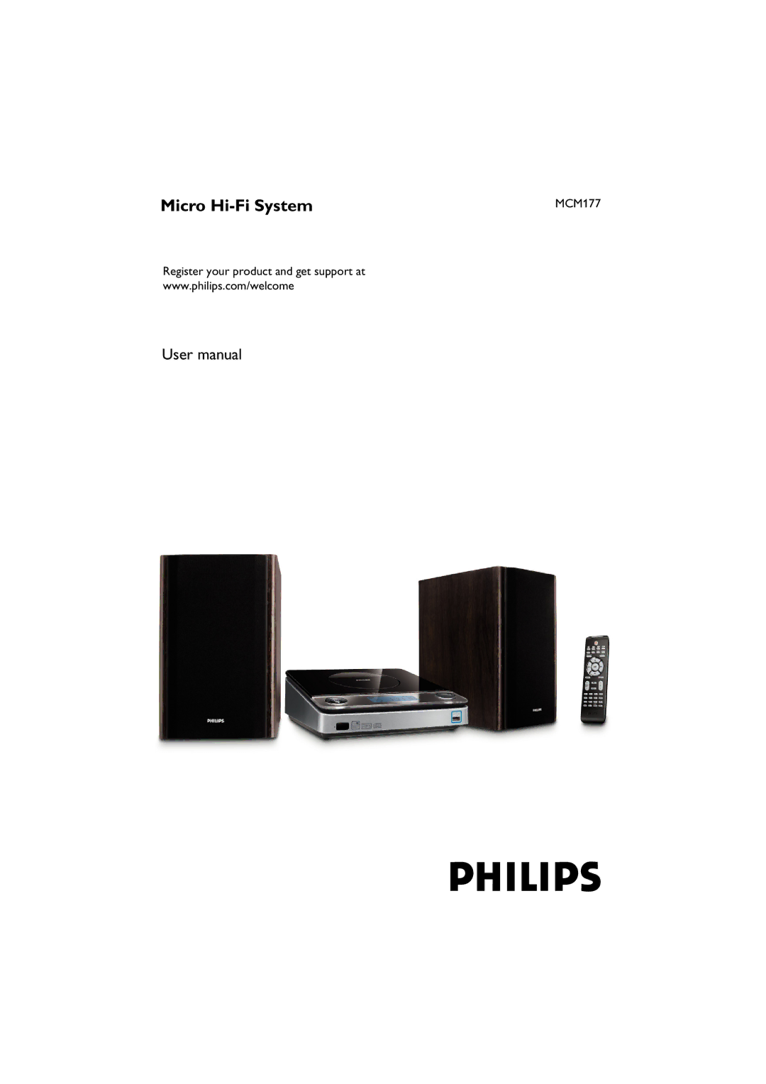 Philips GFP451-1825BX-1 user manual Micro Hi-Fi System, MCM177 