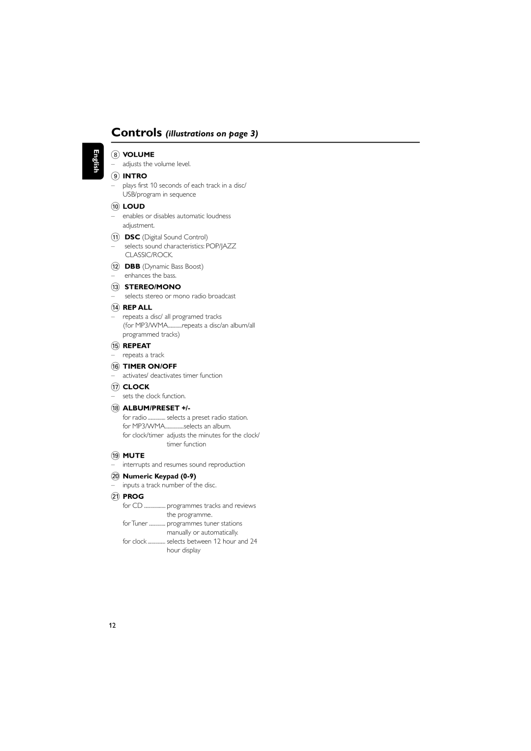 Philips GFP451-1825BX-1 user manual Numeric Keypad 