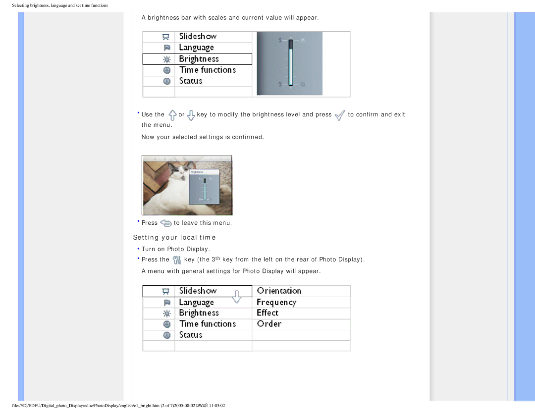 Philips GPIM-08 warranty Setting your local time 