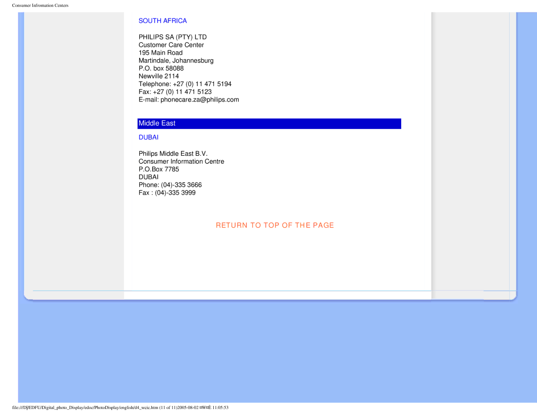 Philips GPIM-08 warranty South Africa, Dubai 