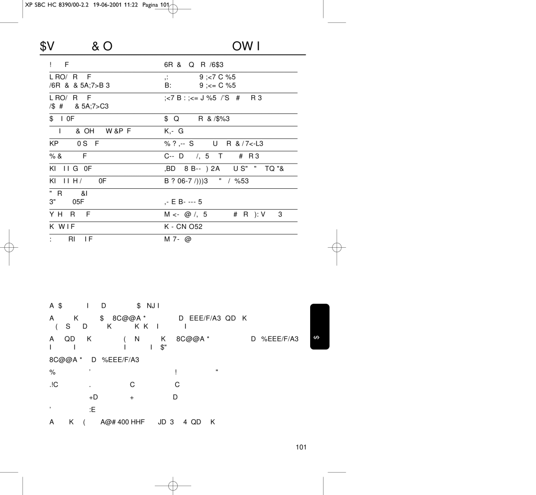 Philips HC8390 manual Műszaki jellemzők, Előírások 