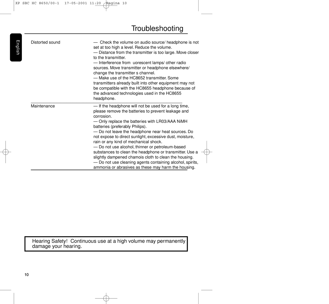 Philips HC8650 manual Troubleshooting, Maintenance 