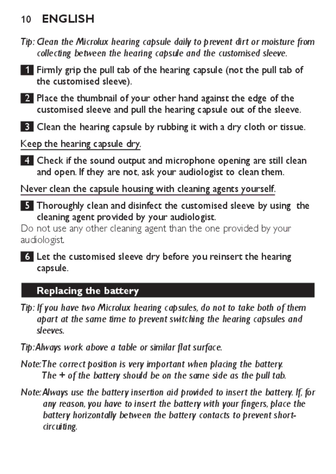 Philips HC8900 user manual English, Replacing the battery 