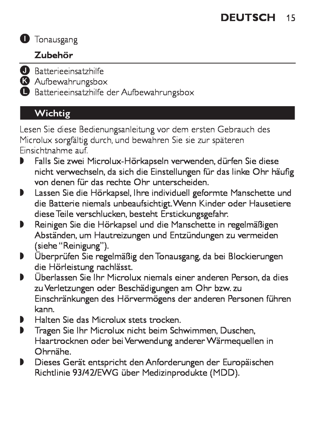 Philips HC8900 user manual Deutsch, Wichtig 