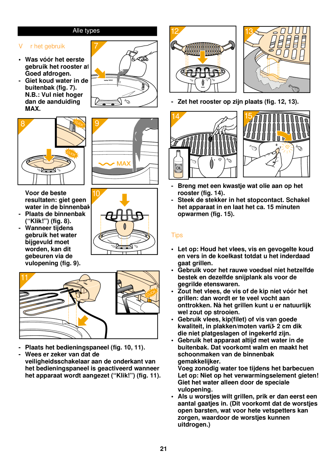 Philips HD 4435/36/37, HD 4485/86/87 manual Alle types, Vóó r het gebruik 