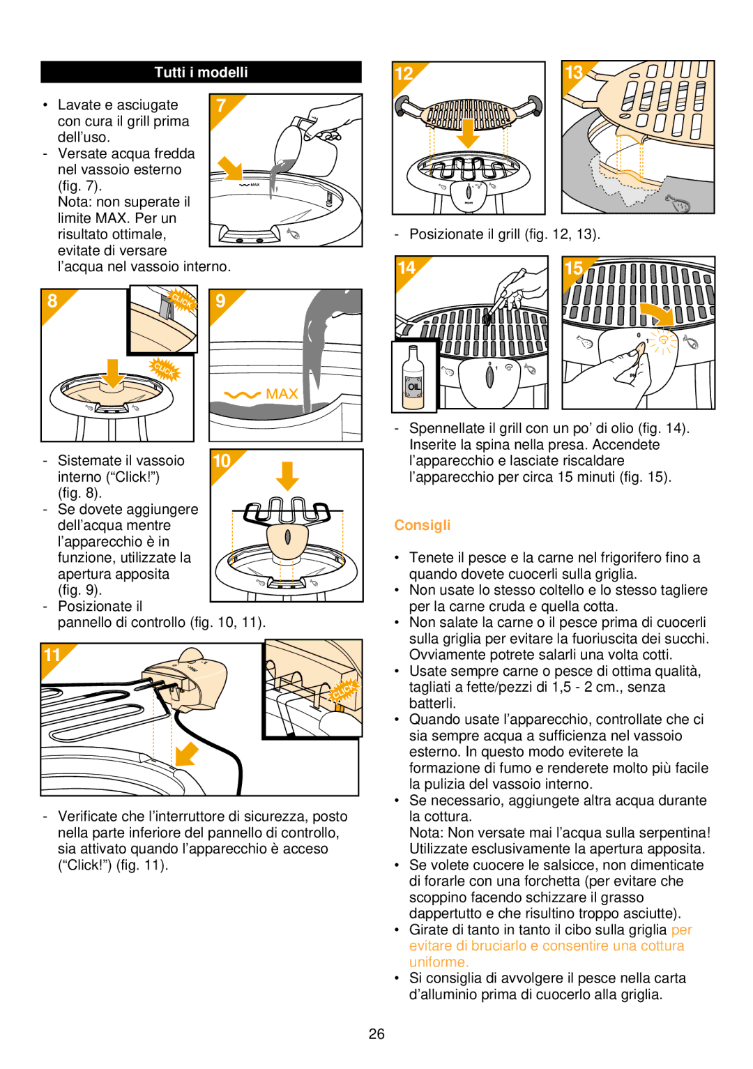 Philips HD 4485/86/87, HD 4435/36/37 manual Tutti i modelli, Consigli 