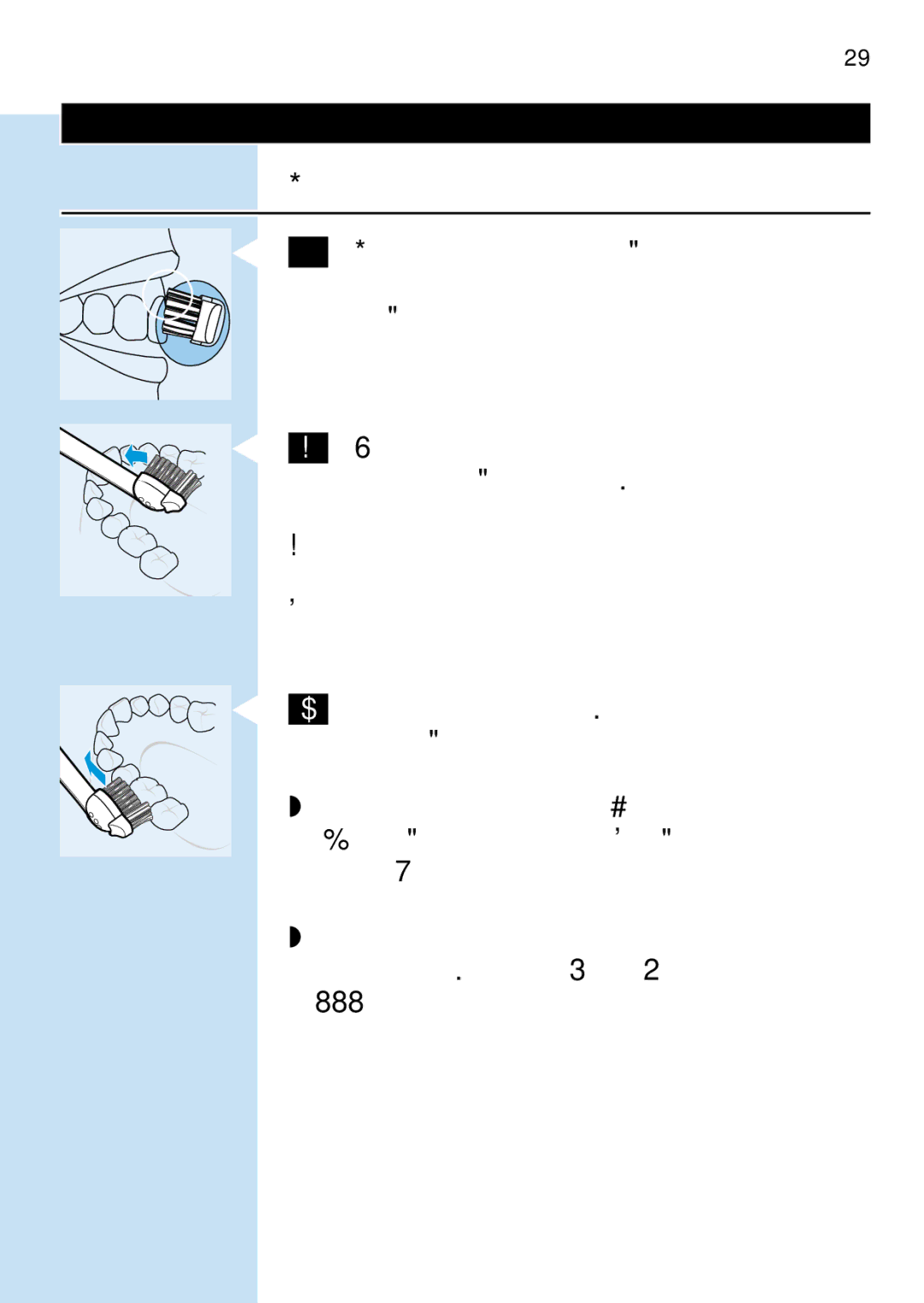 Philips HD 650 manual Sugestii pentru periaj dentar, Periajul dentar 