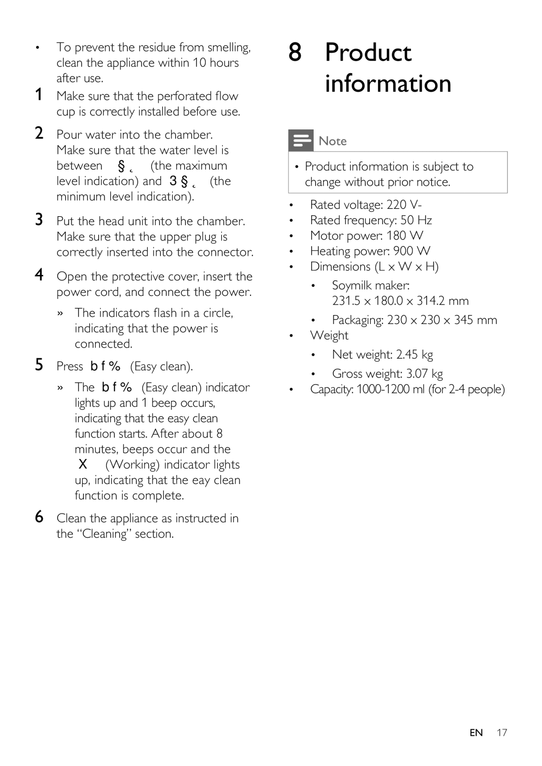 Philips HD2060 user manual Product information, Function is complete 