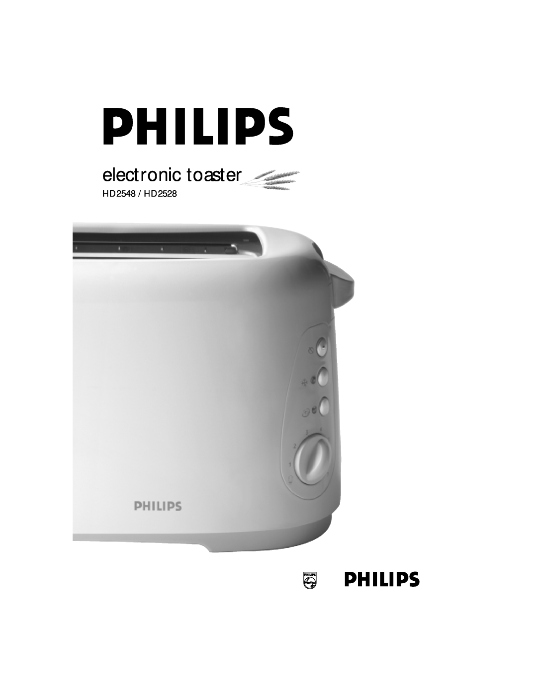 Philips manual electronic toaster, HD2548 / HD2528 
